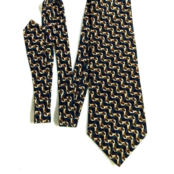 Vintage Men's Silk Tie From "Tie Tree of California"- Abstract Motif - Picture 2 of 10